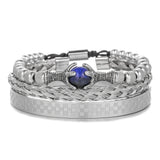 Stainless Steel Claw Rope Bangles Men Eagle Charms Bracelets
