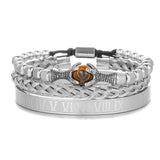 Stainless Steel Claw Rope Bangles Men Eagle Charms Bracelets