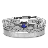 Stainless Steel Claw Rope Bangles Men Eagle Charms Bracelets