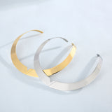 Stainless Steel V Shape Choker Necklace Collares Jewelry