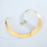 Stainless Steel V Shape Choker Necklace Collares Jewelry