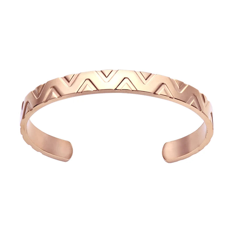 Colorful Crystal Open Cuff Bracelet Stainless Steel