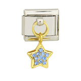 Stainless Steel 9mm Crystal Star Dangle Composable Links