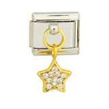 Stainless Steel 9mm Crystal Star Dangle Composable Links