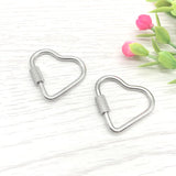 Heart Oval Pendant Stainless Steel Connection Buckle for Jewelry Making