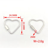 Heart Oval Pendant Stainless Steel Connection Buckle for Jewelry Making
