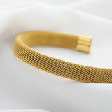 Stainless Steel Couple Bracelets Adjustable Bangles Jewelry Gift