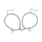 Stainless Steel Couple Bracelet Key Lock Couple Bracelet