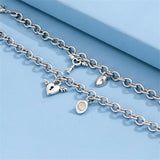 Stainless Steel Couple Bracelet Key Lock Couple Bracelet