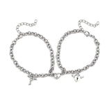 Stainless Steel Couple Bracelet Key Lock Couple Bracelet