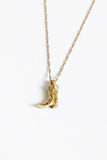 Stainless Steel Cowboy Boots Pendant Necklace Vintage Punk