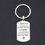 Stainless Steel I CHOOSE YOU Keychain Couple Gift