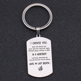 Stainless Steel I CHOOSE YOU Keychain Couple Gift