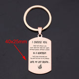 Stainless Steel I CHOOSE YOU Keychain Couple Gift
