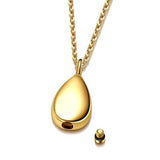Stainless Steel Teardrop Urn Necklace for Ashes