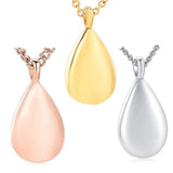 Stainless Steel Teardrop Urn Necklace for Ashes