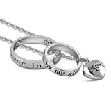 No Longer by My Side Forever in My Heart Locket Necklace