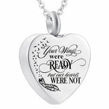 Heart Pendant Urn Necklace Stainless Steel Cremation Jewelry for Ashes