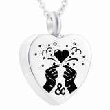 Heart Pendant Urn Necklace Stainless Steel Cremation Jewelry for Ashes