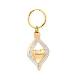 Stainless Steel Crystal Teardrop Heart Keepsake Urn Pendant