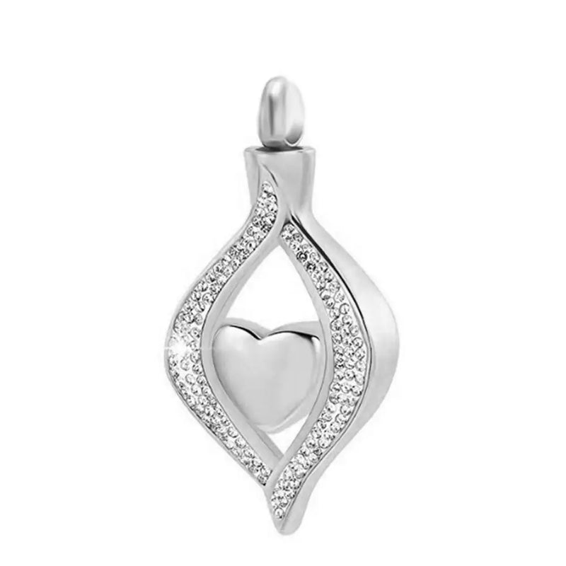 Eye Heart Stainless Steel Cremation Jewelry - Ashes Pendant