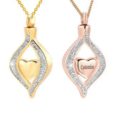 Eye Heart Stainless Steel Cremation Jewelry - Ashes Pendant
