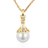 Stainless Steel Pearl Pendant Holder Ash Keepsake Memorial Urn Necklace