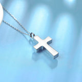 Stainless Steel Cross Pendant Cremation Urn Necklace Charm