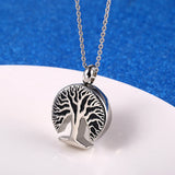 Tree of Life Cremation Urn Pendant Necklace - Stainless Steel