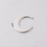 20pcs Stainless Steel Moon Charms Pendants DIY Jewelry Making