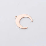 20pcs Stainless Steel Moon Charms Pendants DIY Jewelry Making