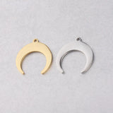 20pcs Stainless Steel Moon Charms Pendants DIY Jewelry Making