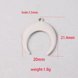 20pcs Stainless Steel Moon Charms Pendants DIY Jewelry Making