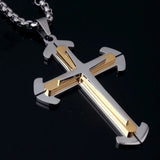 Stainless Steel Cross Pendant Necklace Religious Christian Jewelry Christmas