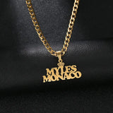 Personalised Stainless Steel Double Name Plate Necklace for Men and Couples