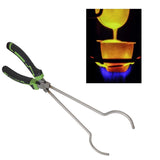 Stainless Steel Crucible Tongs - Furnace Holder Clamp for Casting Metals