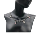 Crystal Choker Necklace with Rabbit Pendant