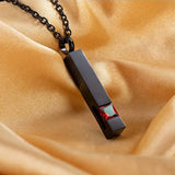 Stainless Steel Crystal Cremation Urn Jewelry Cube Pendant