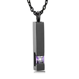 Stainless Steel Crystal Cremation Urn Jewelry Cube Pendant