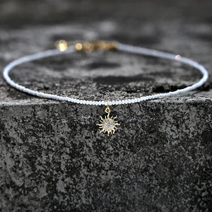 Stainless Steel Crystal Necklace Ice Beads Choker Jewelry Collier Femme