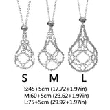 Crystal Net Metal Necklace Stone Collecting Holder Cage Necklace