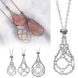 Crystal Net Metal Necklace Stone Collecting Holder Cage Necklace