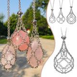 Crystal Net Metal Necklace Stone Collecting Holder Cage Necklace