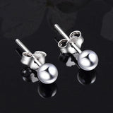 Stainless Steel Crystal Stud Earrings For Men Women