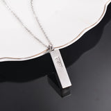Stainless Steel Crystal Pet Necklace Pendant Ashes Urn Cremation Pendant