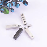 Stainless Steel Crystal Pet Necklace Pendant Ashes Urn Cremation Pendant