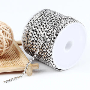 Stainless Steel Cuban Link Chain DIY Jewelry Making Men Women Necklace Bracelet
