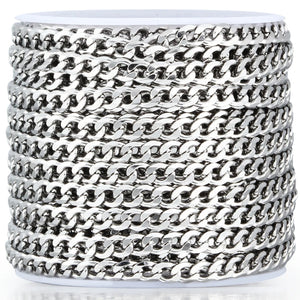 Stainless Steel Cuban Link Chain DIY Jewelry Making Men Women Necklace Bracelet
