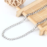 Stainless Steel Cuban Link Chain DIY Jewelry Making Men Women Necklace Bracelet