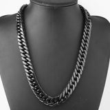 Stainless Steel Cuban Link Chain Necklace 10MM Width Men's Jewelry
